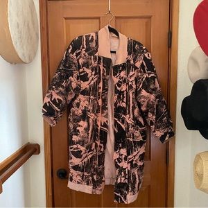 Large vintage cotton printed jacket